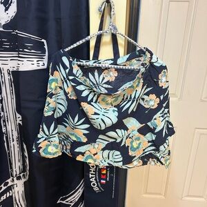 Roxy Blue and White Floral ruffle skirt